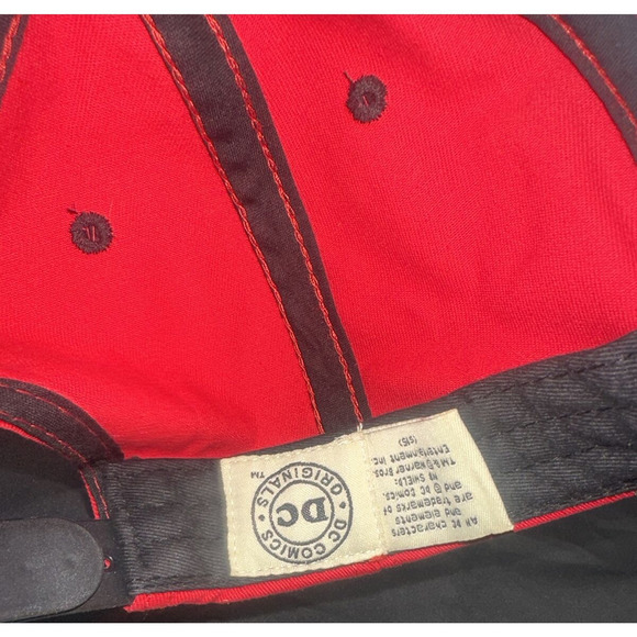 Dc Comics Originals The Flash Logo Embroidered Snapback Hat Red/Black Adjustable - Picture 10 of 10